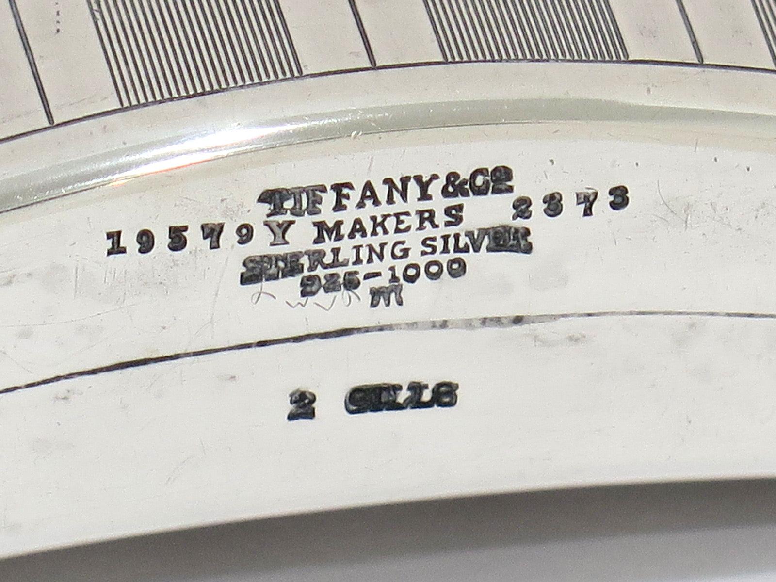 6,25 Zoll - Sterlingsilber Tiffany & Co. Antike gestreifte Flask 2