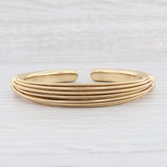 6.25" Marco Bicego Santorini Cuff Bracelet 18k Yellow Gold Flexible Cuff Italian