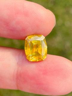 6.25 Ct Natural sphalerite yellow multicolor play luster precision cutting