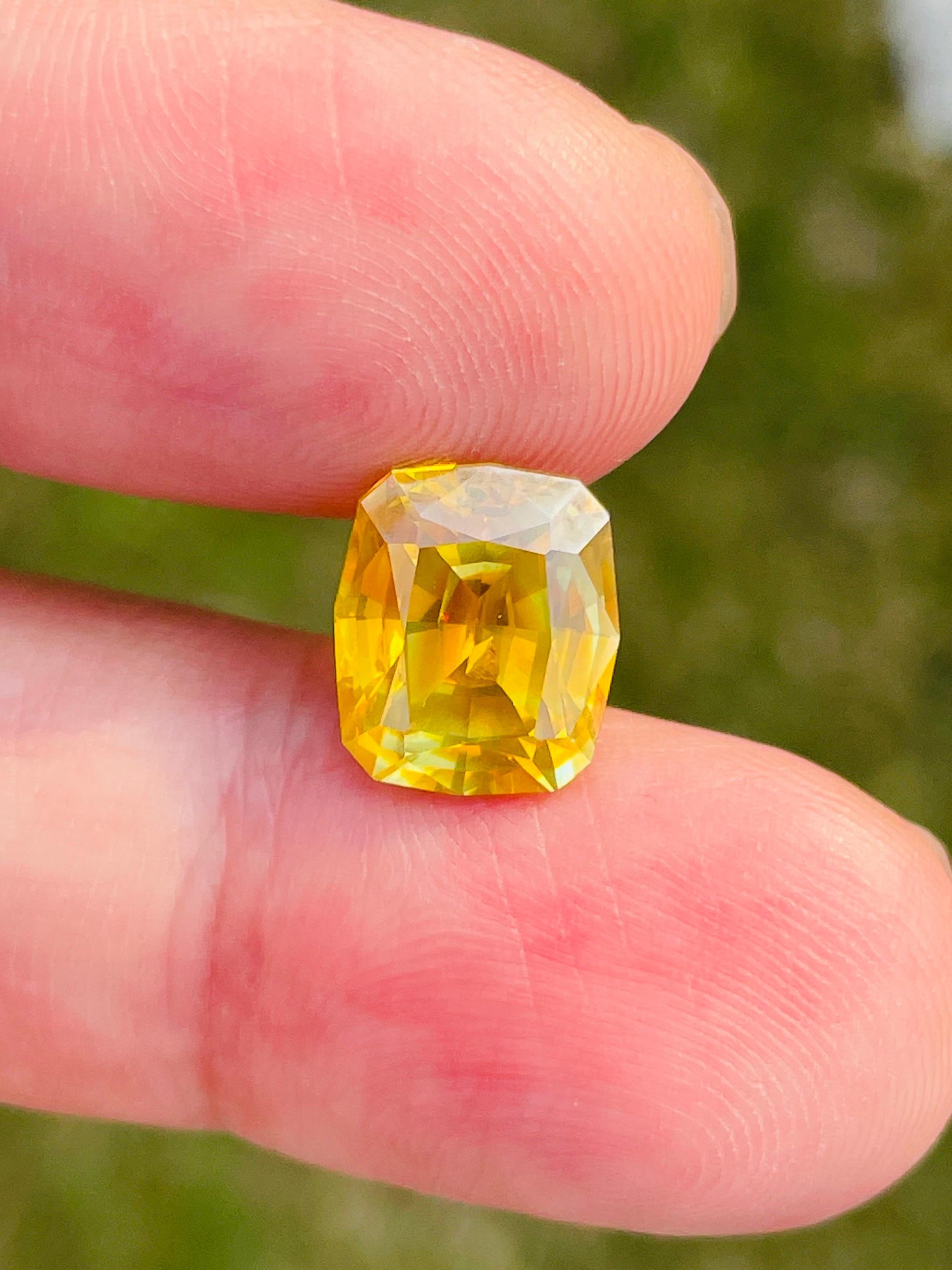 6.25 natural sphalerite yellow multicolor play luster  precision cutting  For Sale 1