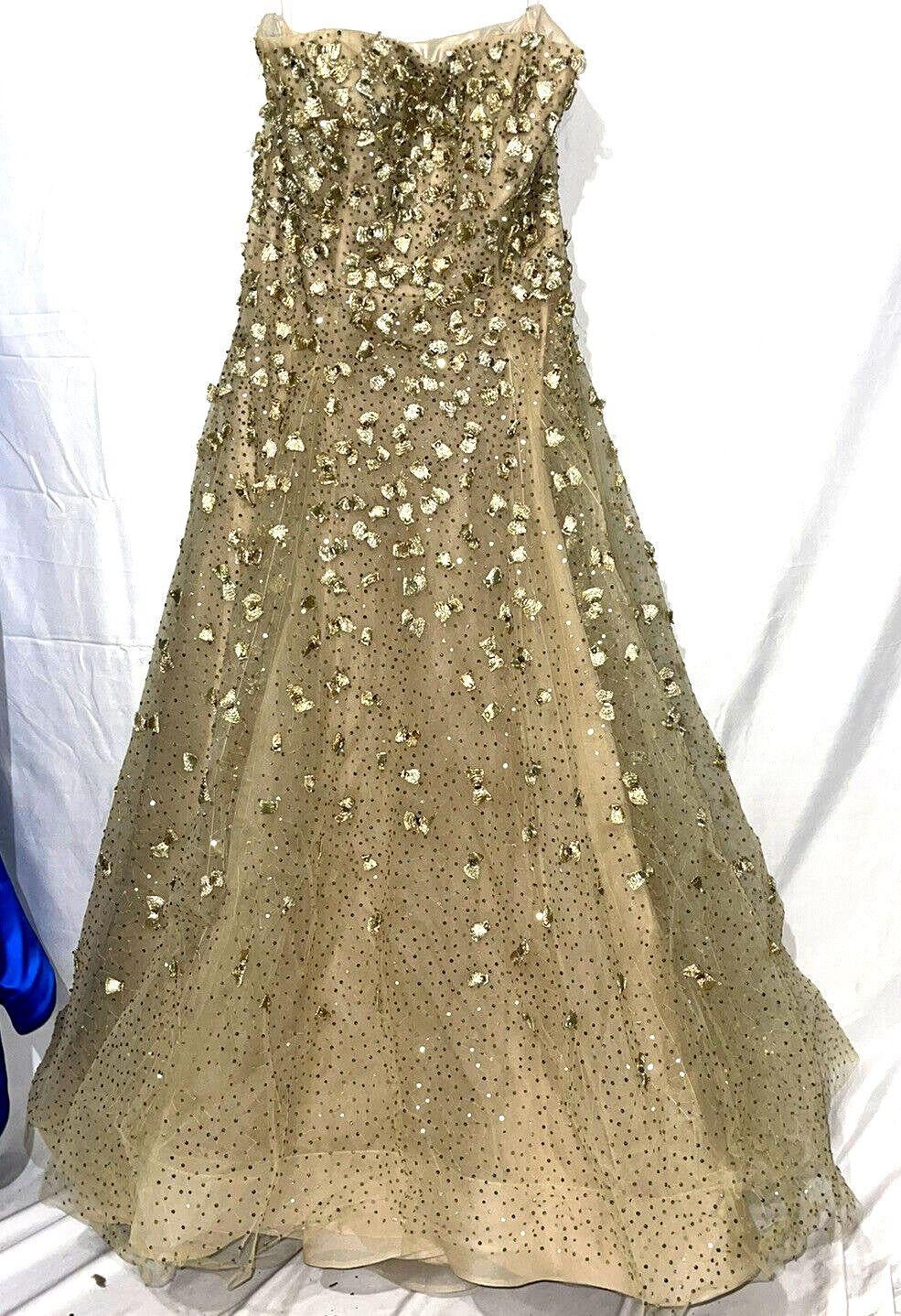 $62500 Oscar de la Renta 2008 Runway Embellished Tulle Ball Gown Long Dress 12 3