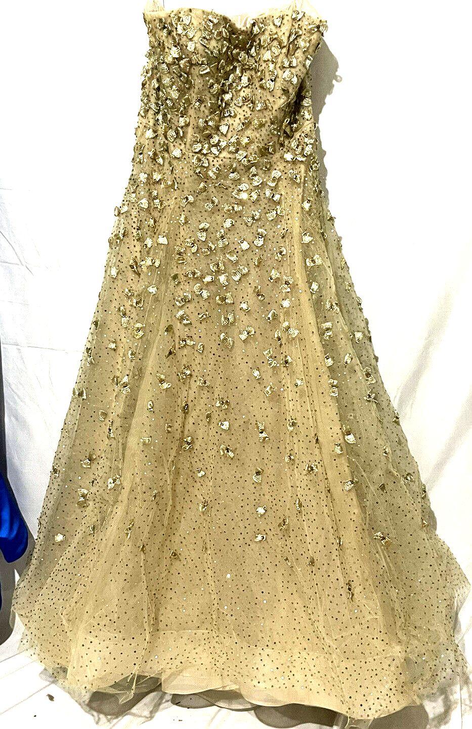 $62500 Oscar de la Renta 2008 Runway Embellished Tulle Ball Gown Long Dress 12 4