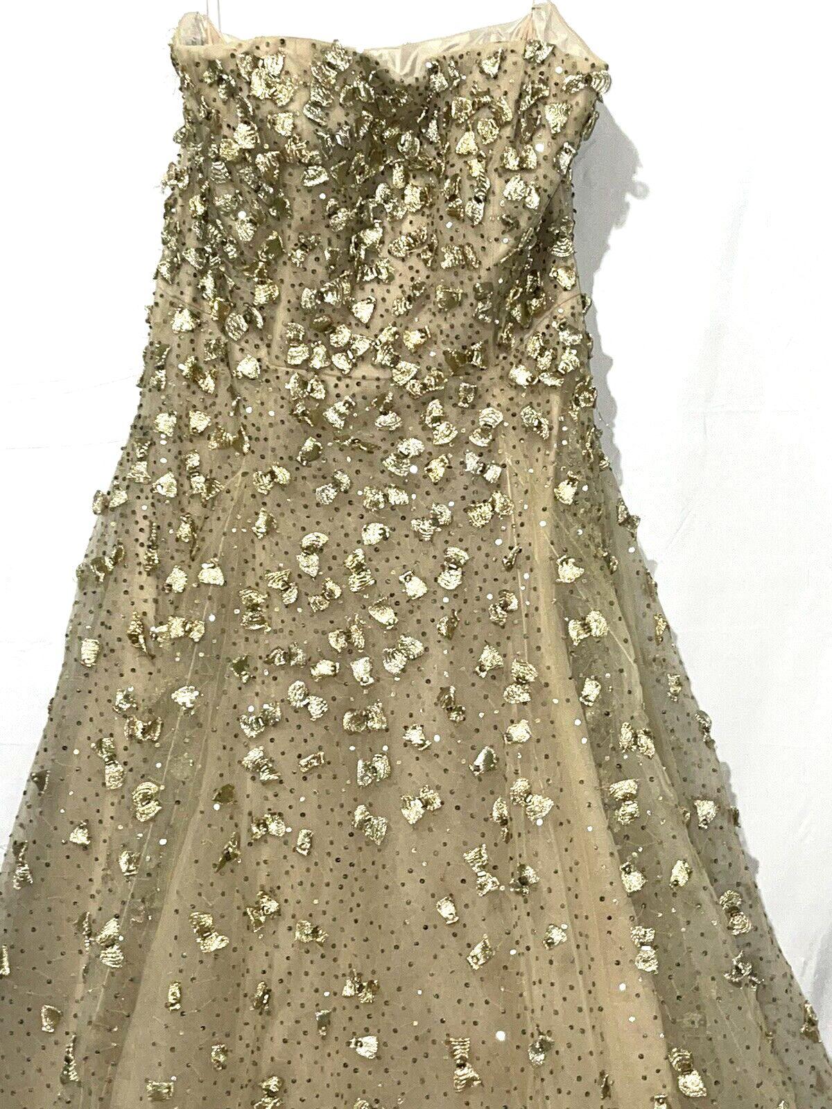 $62500 Oscar de la Renta 2008 Runway Embellished Tulle Ball Gown Long Dress 12 5