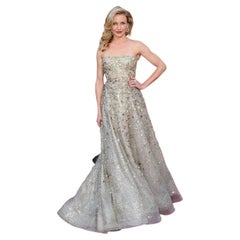 $62500 Oscar de la Renta 2008 Runway Embellished Tulle Ball Gown Long Dress 12