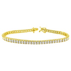 Bracciale da tennis con diamanti da 6,25 ct. Diamanti VVS in oro 14k