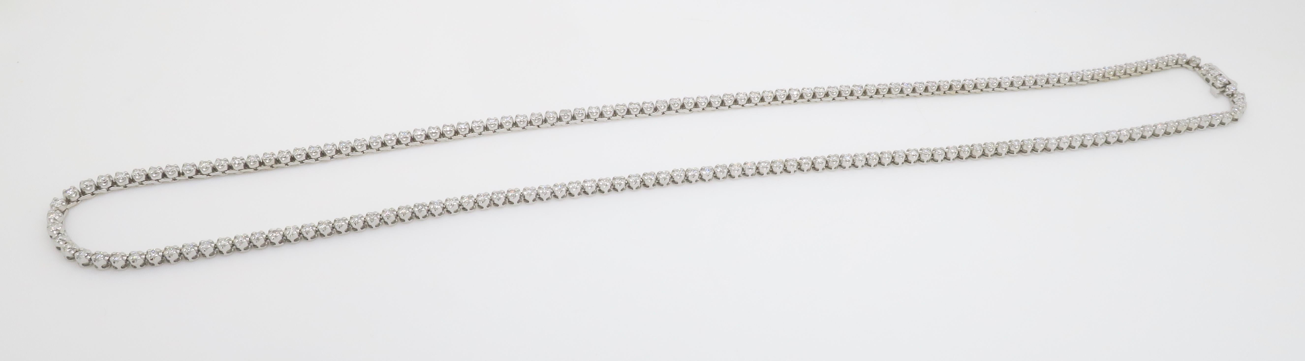 Collar de Tenis de Diamantes de 6,25 TQW y 25