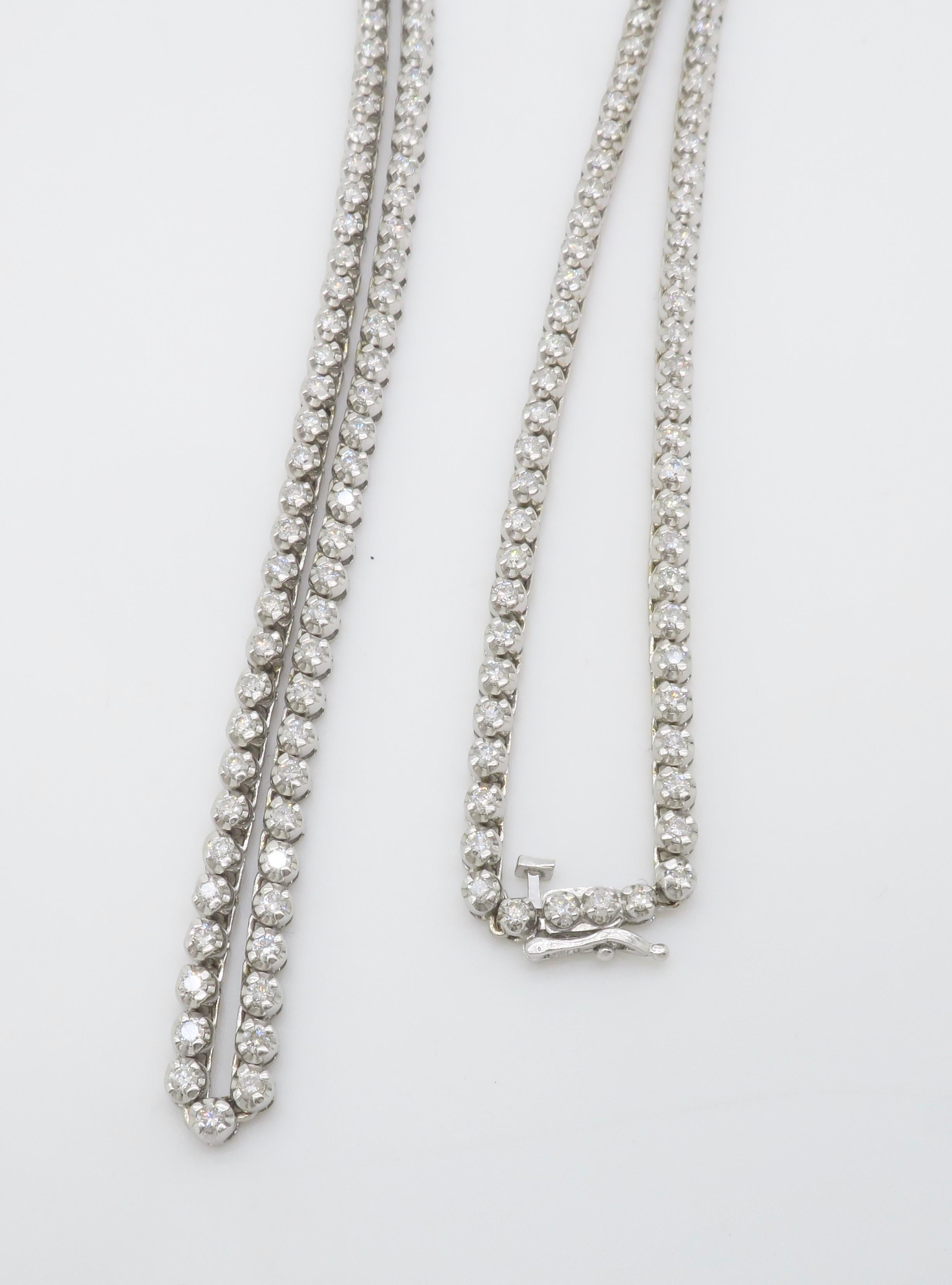 Collar de Tenis de Diamantes de 6,25 TQW y 25