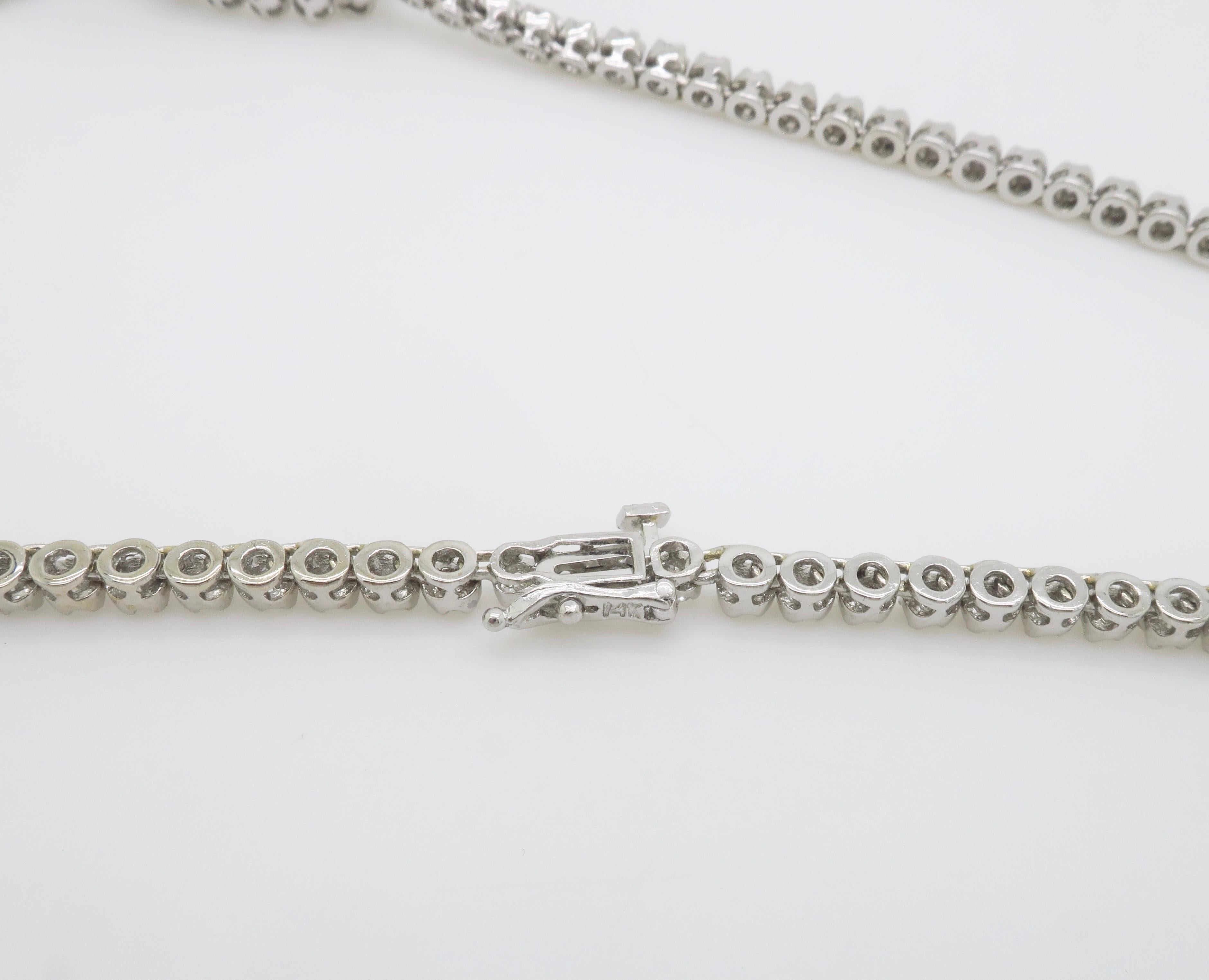 Femenino o masculino Collar de Tenis de Diamantes de 6,25 TQW y 25