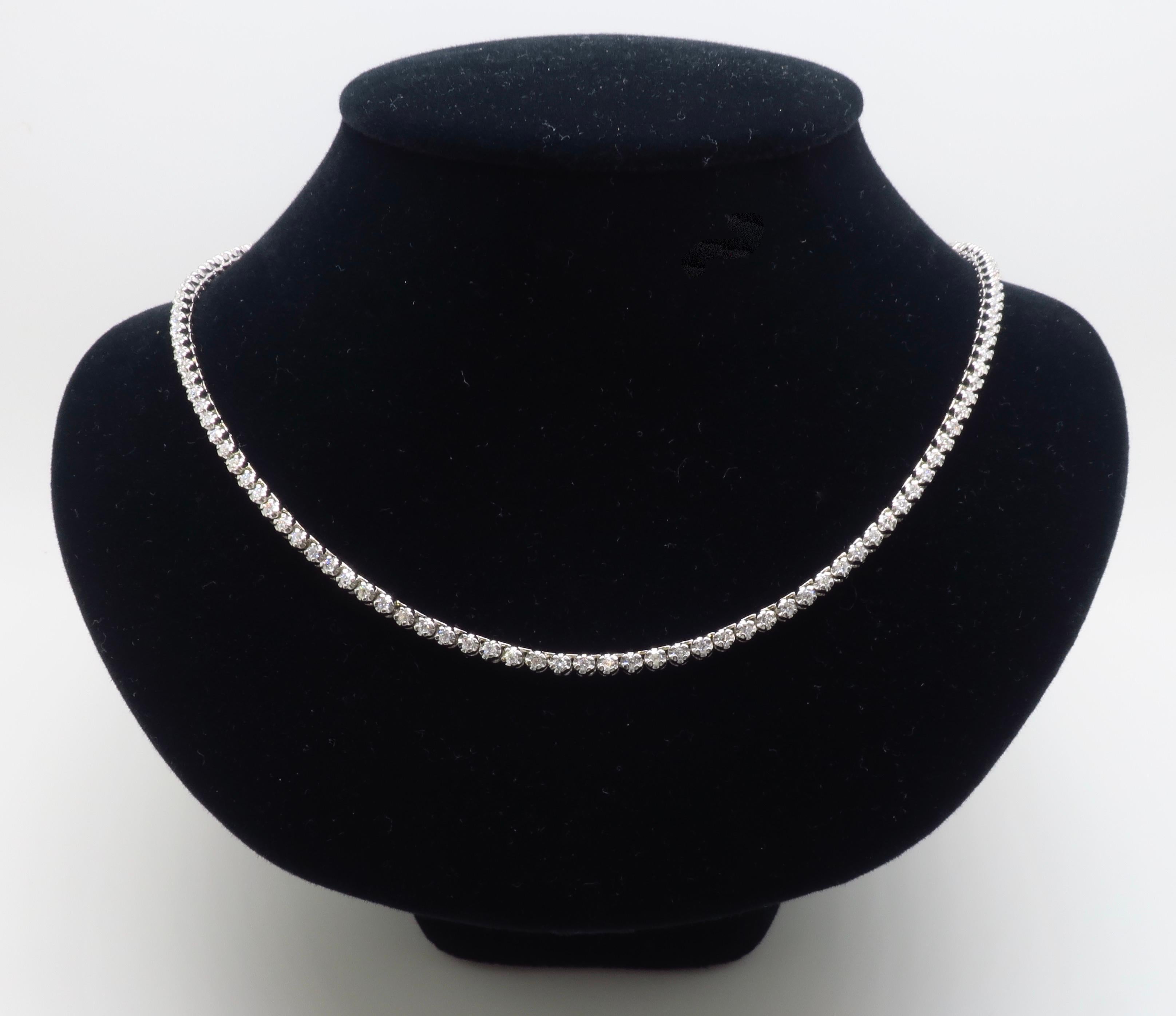 Collar de Tenis de Diamantes de 6,25 TQW y 25