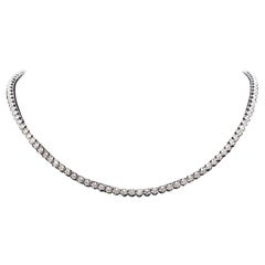 Collier de tennis en or blanc 14k avec 6.25CTW et 25" de diamants