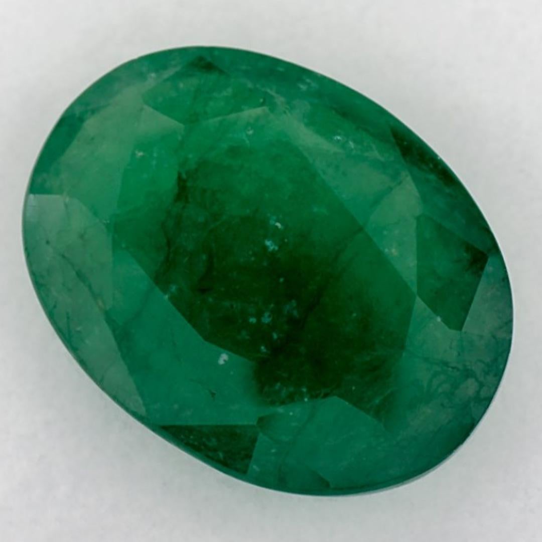 Taille ovale 6.26 Ct Emerald Oval Loose Gemstone (pierre précieuse en vrac) en vente