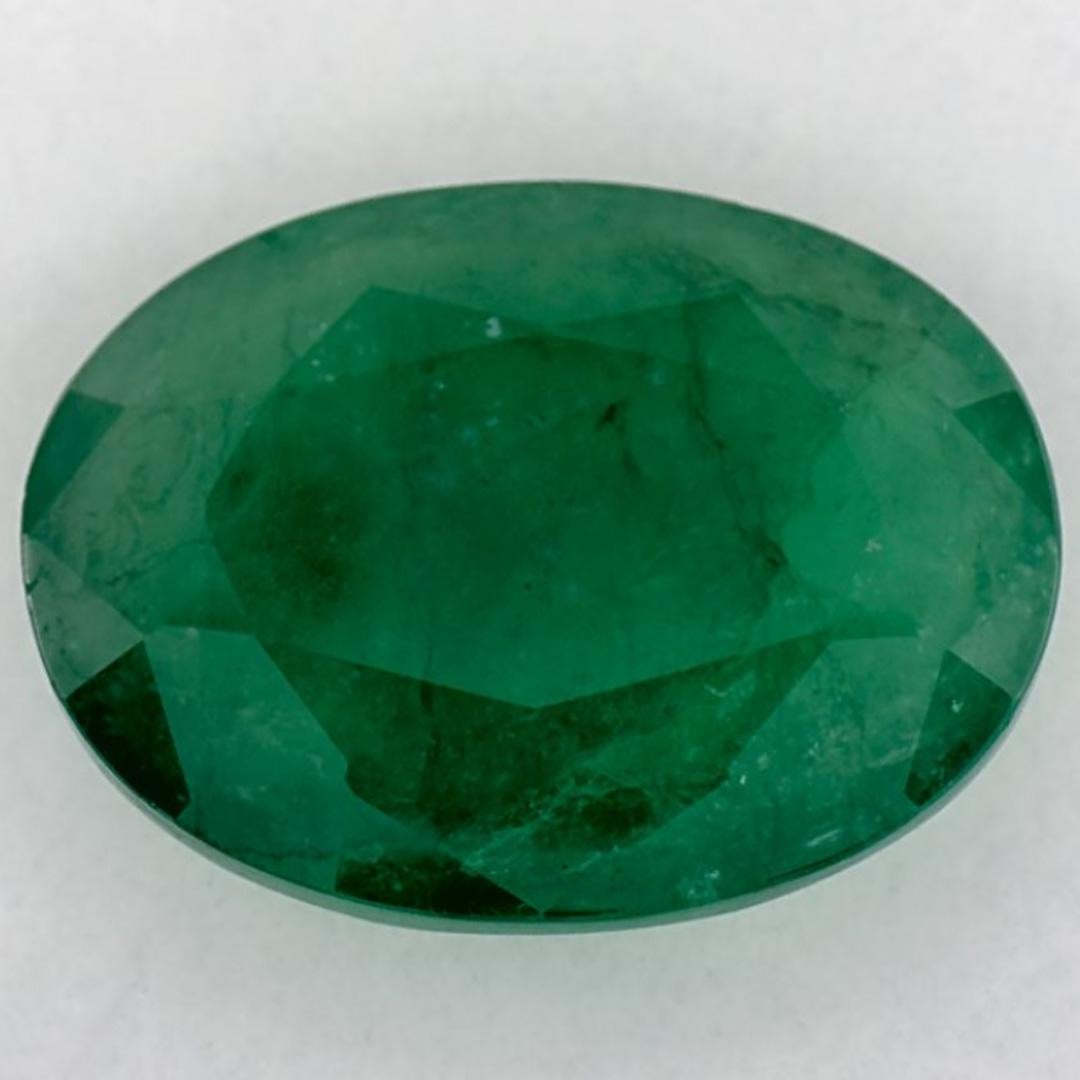 6.26 Ct Emerald Oval Loose Gemstone (pierre précieuse en vrac) Neuf - En vente à Fort Lee, NJ