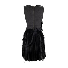6267 Compact Wool Dress with Feather - '00s