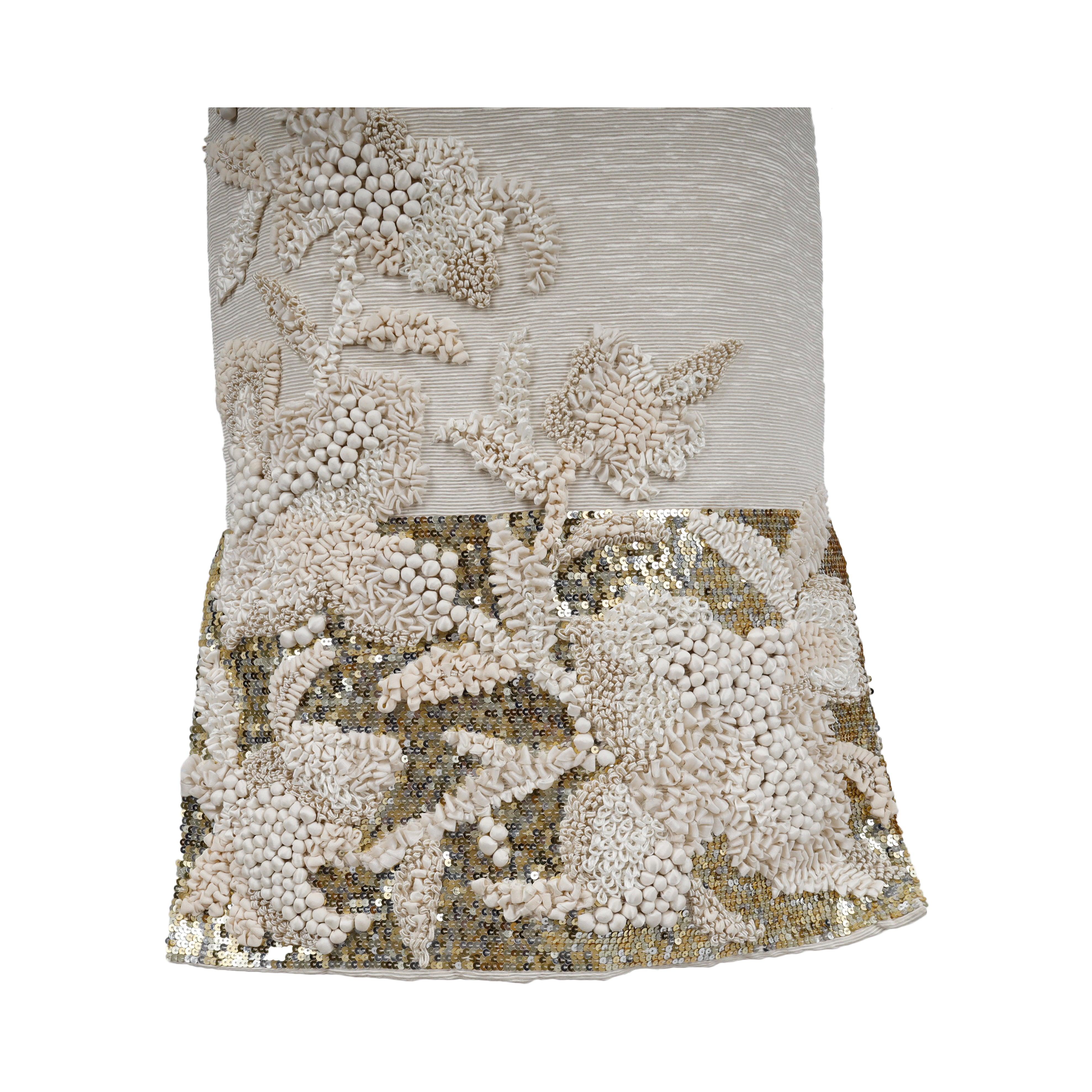 Women's 6267 Embroidered Cotton Ottoman Dress - '00s For Sale