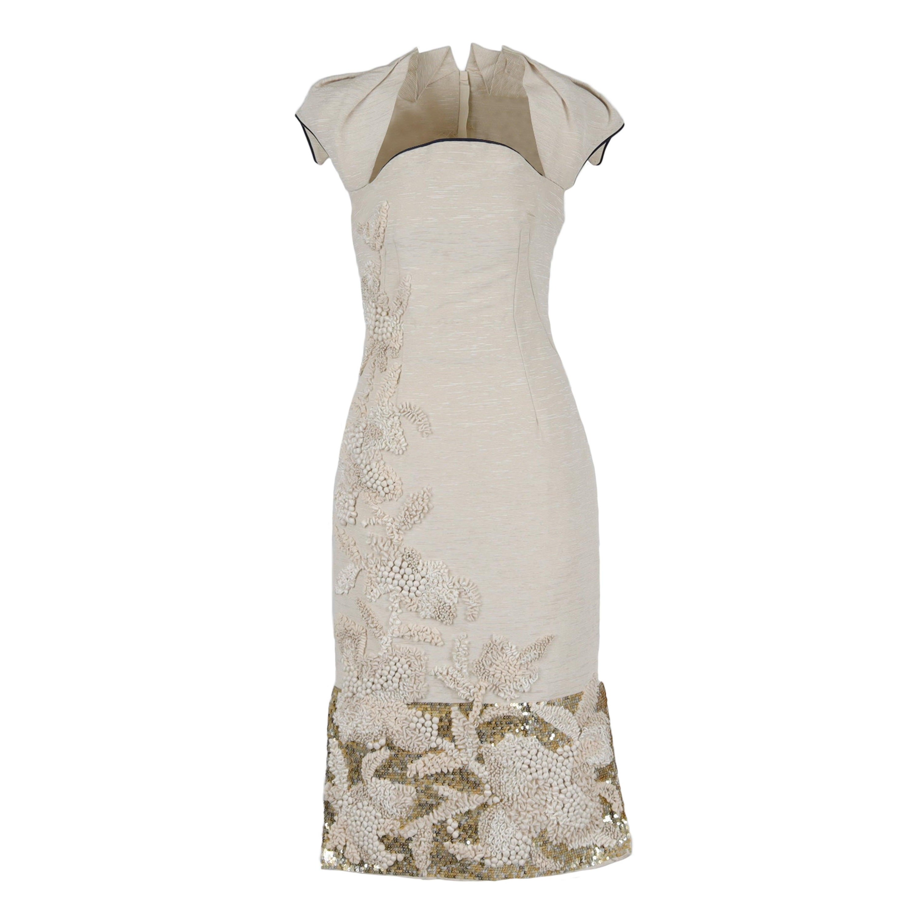 6267 Embroidered Cotton Ottoman Dress - '00s For Sale