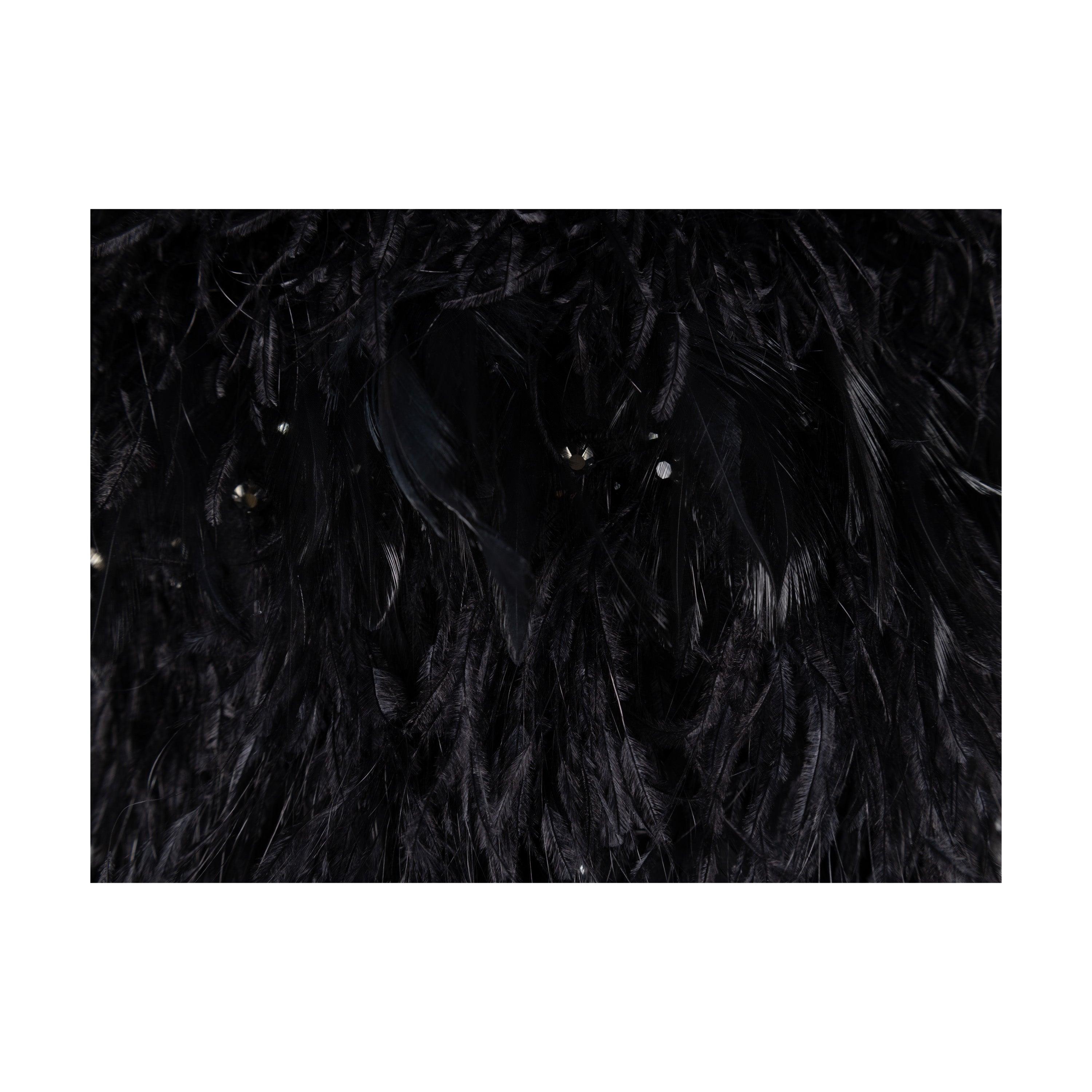 6267 Feather Embroidered Dress - '00s In Good Condition For Sale In Milano, IT