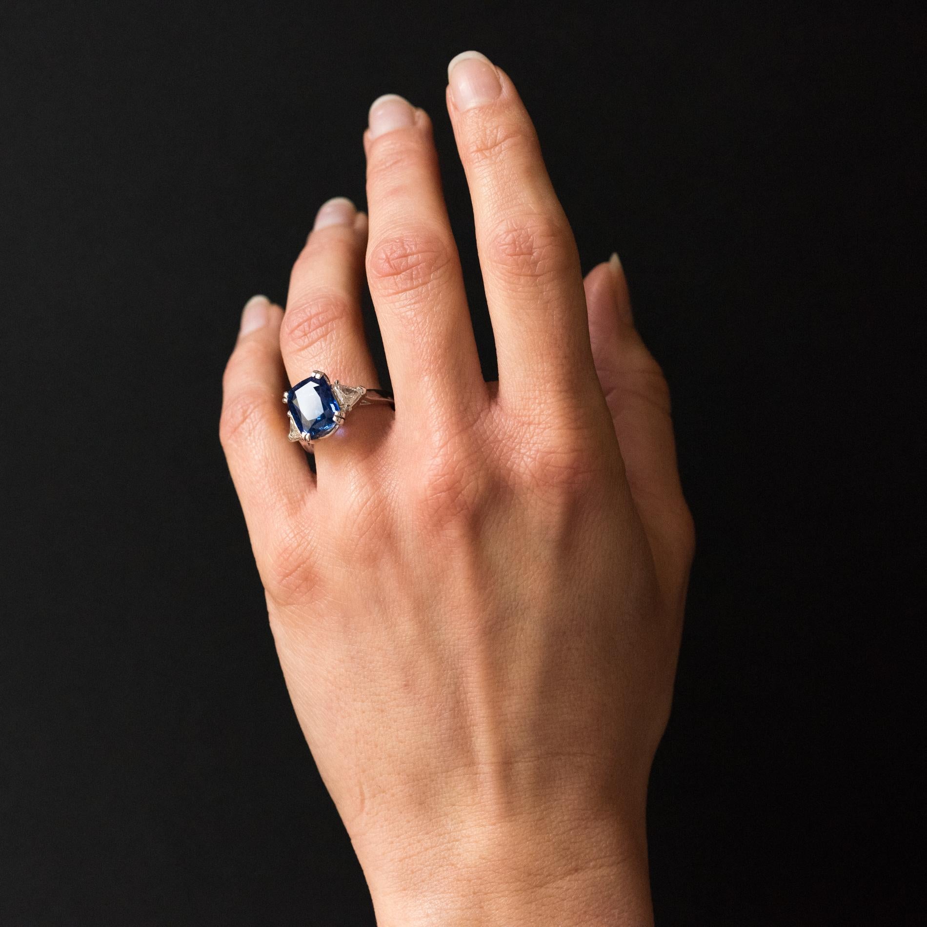 trillion cut sapphire engagement rings
