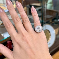 Stunning 6.27ct Round Brilliant Diamond Ring in 14k White Gold Setting