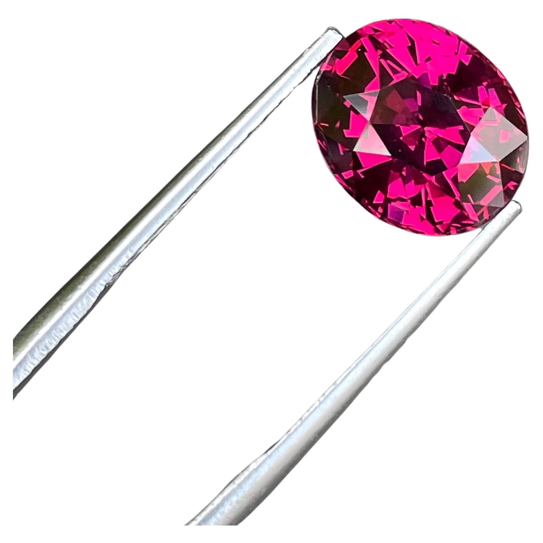 Weight 6.27 carats 
Dimensions 11.70x9.83x7.39 mm
Treatment none 
Origin Madagascar 
Clarity eye clean 
Shape oval 
Cut fancy oval




This exquisite gemstone, a 6.27 carat pinkish-red Garnet, boasts a fancy oval cut that accentuates its natural