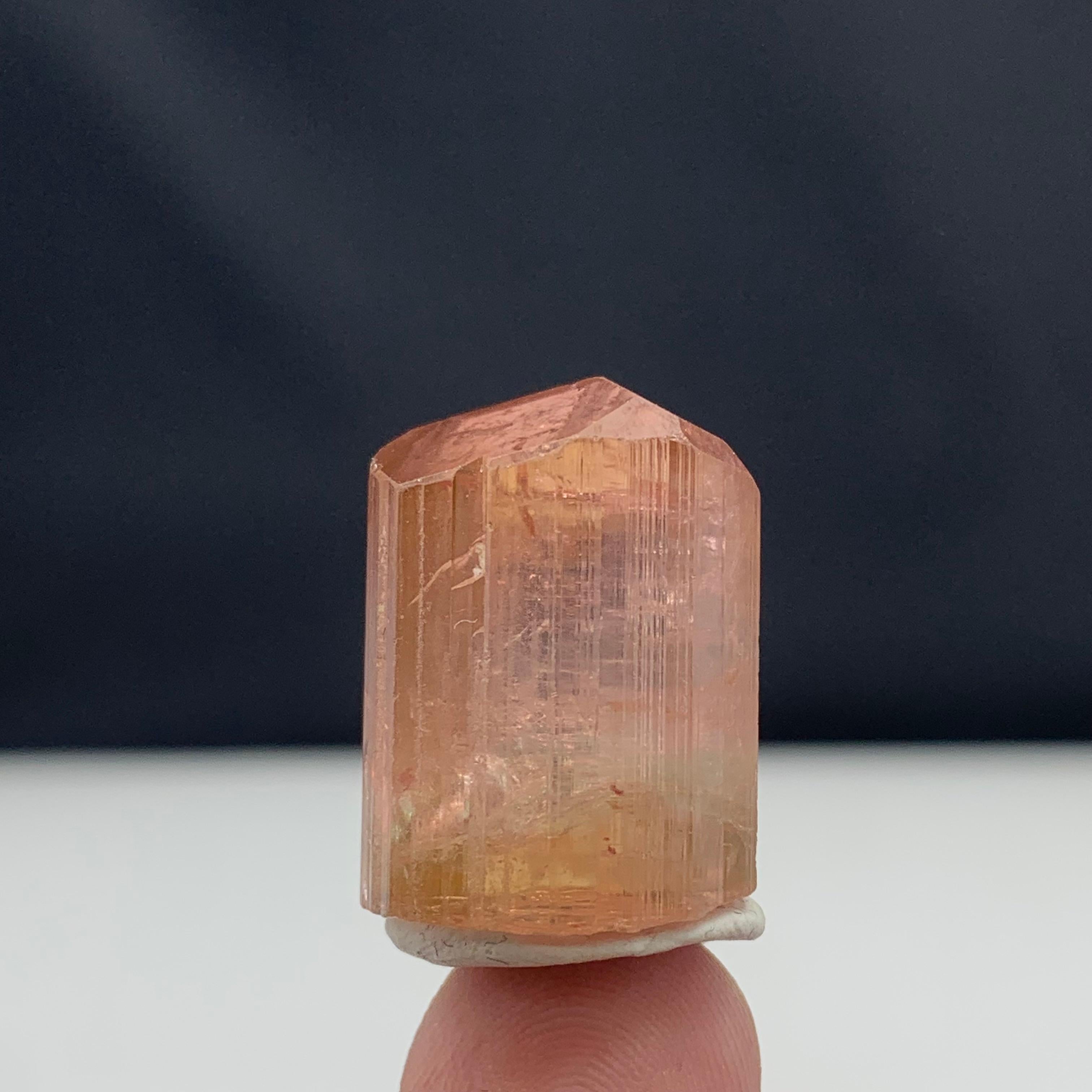18th Century and Earlier 62.70 Carat Lovely Peach Color Tourmaline Crystal from Paprook, Afghanistan For Sale