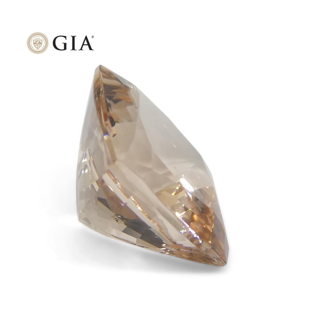 Morganite rose-orange taille coussin de 6,27 carats certifiée GIA en vente 5