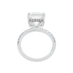 6.28 Carat Asscher Diamond Ring Brilliant 18K Gold Signature Sophistication