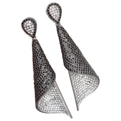 6.23 Carat Spinel Dangle Diamond Earrings