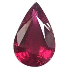6,28 Karat Rubellit Turmalin Pear Cut Stein für Schmuck natürlichen Edelstein