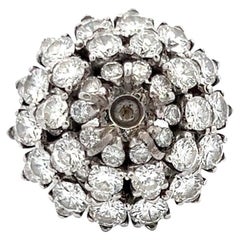 Used 6.29 Carat Round Brilliant F VVS2 Diamond Platinum Semi Mount Ring