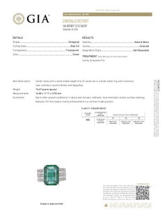 6.2ct GIA Certified Emerald Estate Ring w Earth Mined Diamonds in Solid 14K Gold