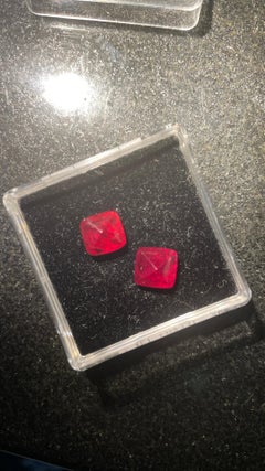 6.2ct Sugarloaf Burmese Pinkish Red Spinel with strong fluorescence