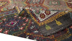 6.2x11.5 Ft Colorful Vintage Turkish Jajim Kilim, Decorative HandWoven Jijim Rug