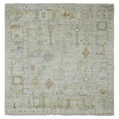 6
2 "x6
2" Vert Afghan Angora Oushak Floral Pattern Hand Knotsene Rugs 
Greene Greene