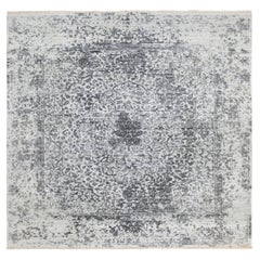 6'2 "x6'2" Carré laine et soie noué à la main Broken Persian Design Rug noué à la main
