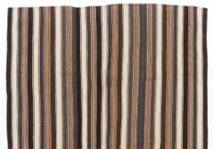 Hand-Woven Vintage Anatolian Kilim "Flat-Weave" Made of Un-Dyed Wool