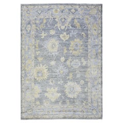 6
2 "x8
9" Black Coral, Tappeto orientale afgano annodato a mano in lana d
angora Oushak