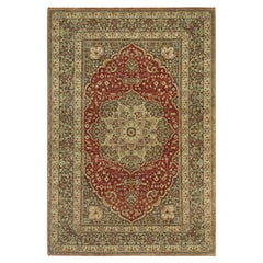 6'2"x9'1" Caliente Red Antiqued Haji Jalili Design 100% Wool Hand Knotted Rug