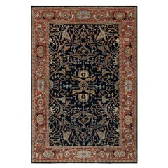 6
2"x9
2" Polo Blue All Over Vines Design Lush and Plush Wool Hand Knotted Rug