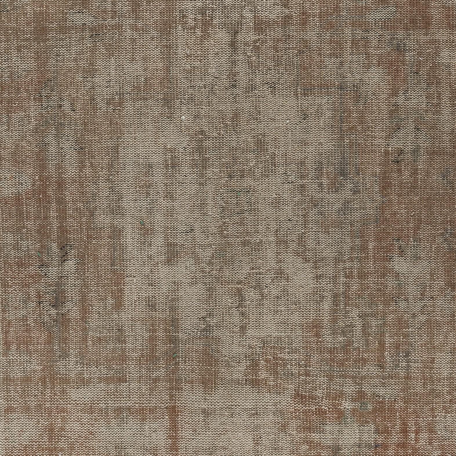Mid-20th Century 6.2x9.4 Ft Shabby Chic Style Modern Area Rug in Brown. Hand-Knotted in Turkey For Sale