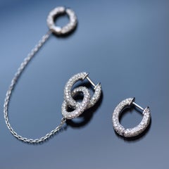 6, 3 carati di diamanti in oro bianco 18 carati Orecchini Transformer "Galaxy" di D. A.