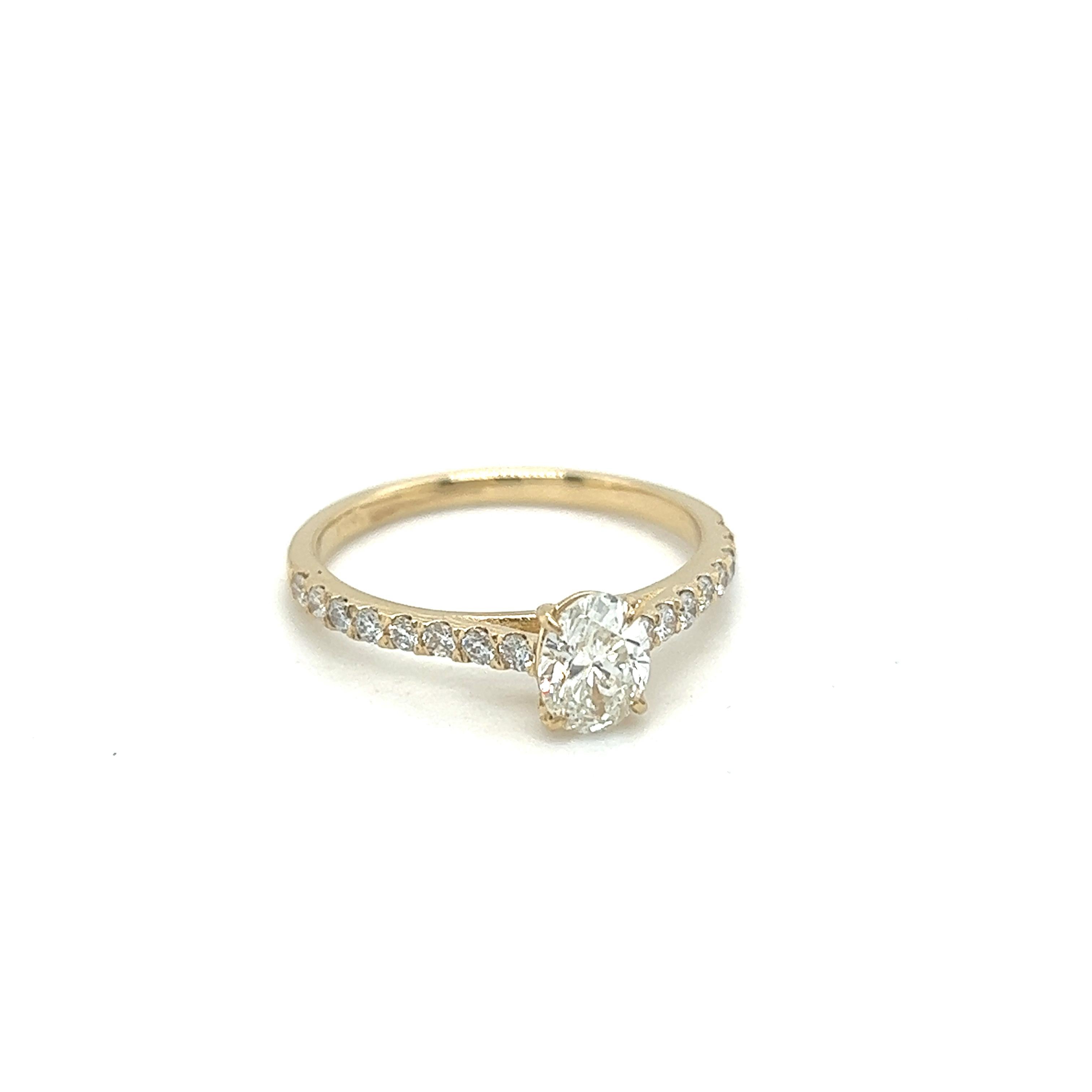 .63 Carat Earth Mined Oval Diamond Ring For Sale 2