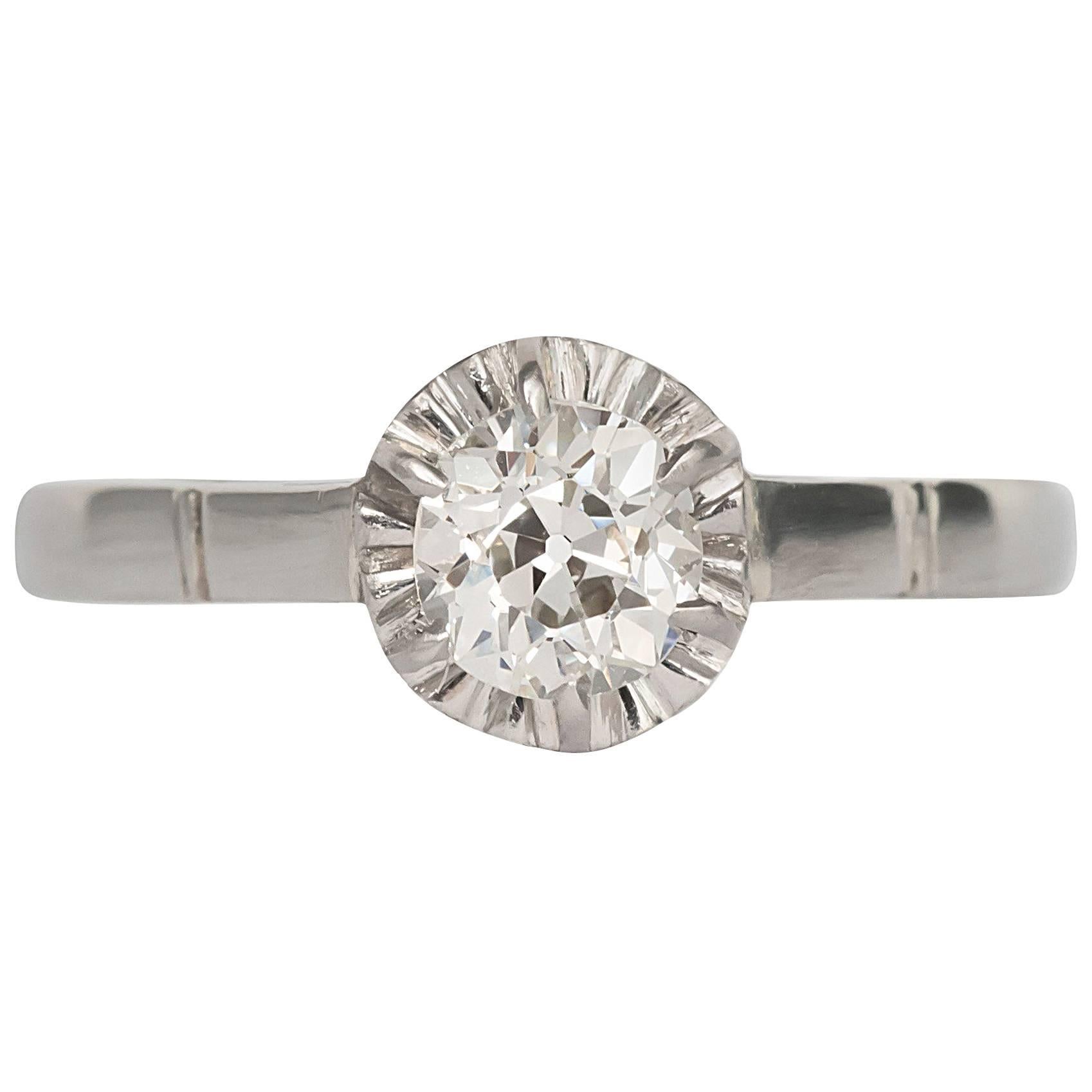 Anello di fidanzamento con diamante in platino da .63 carati