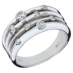 .63 Carat Total Weight Diamond 14K 4 Row Ring