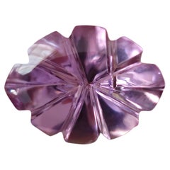 6.3 ct. Brazil  Natural Amethyst Flower Marquise Fantasy Cut 16X12 Floral
