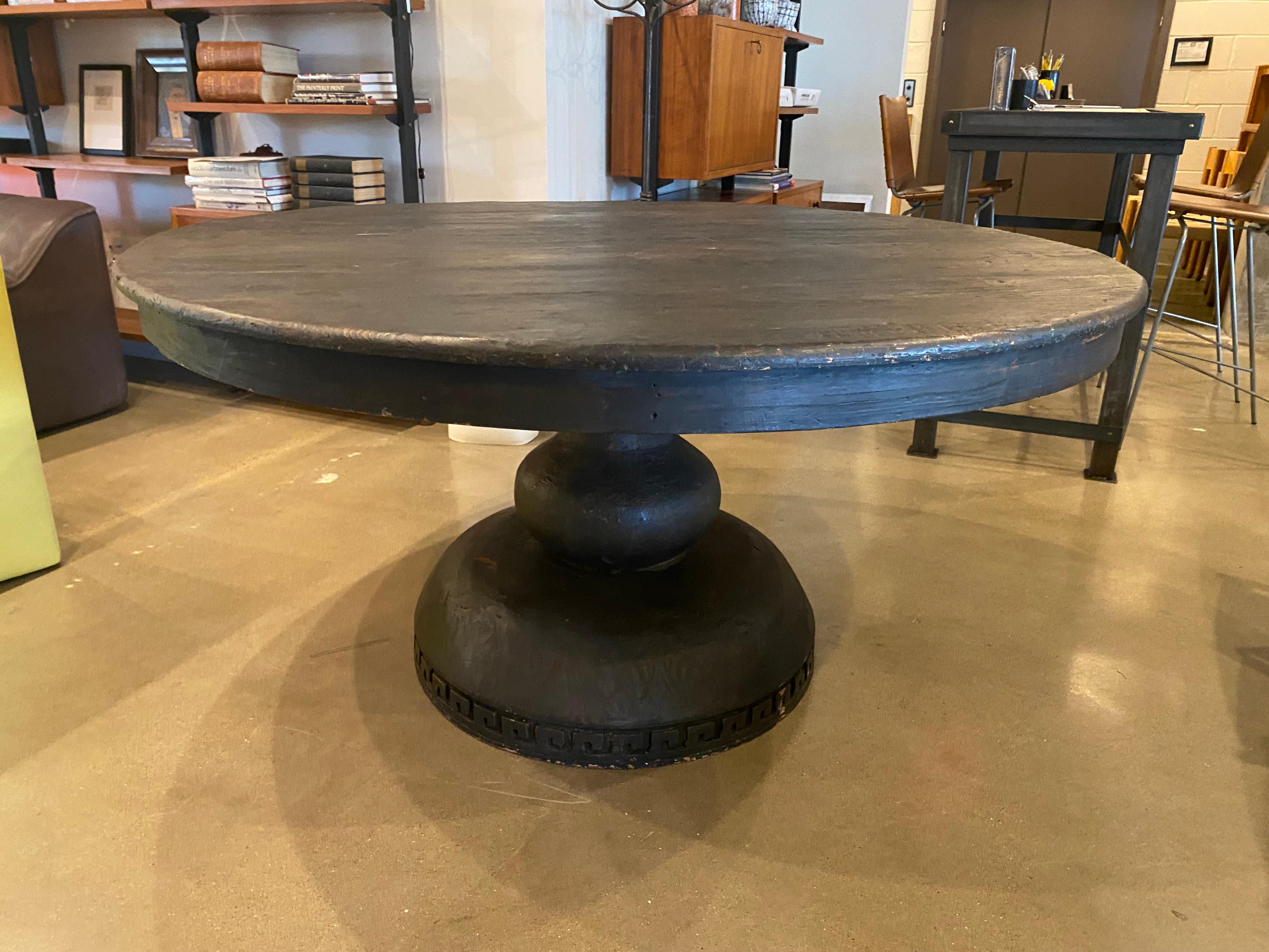Charcoal Gray Painted Wood Table, France, 19th Century 2
