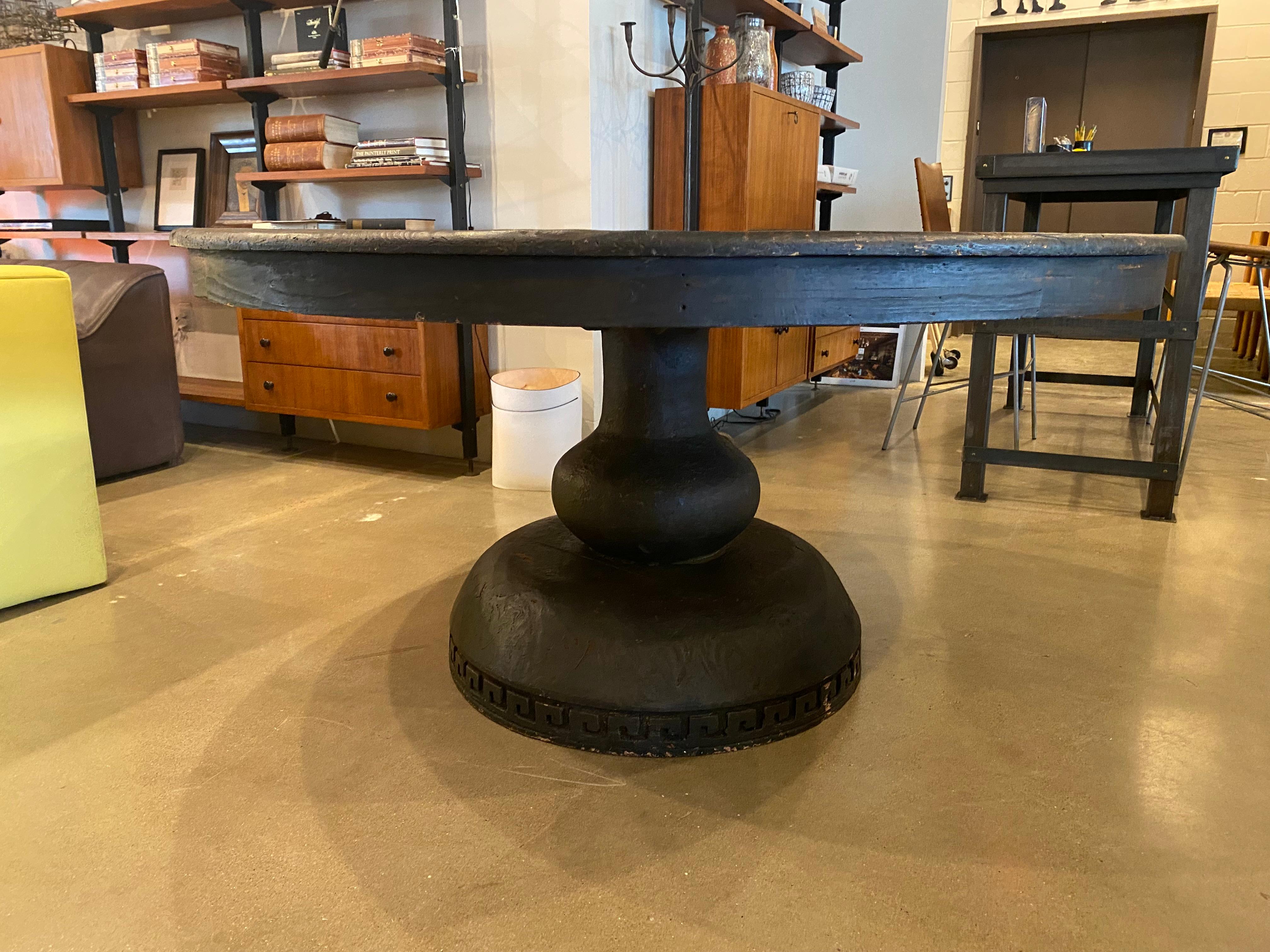 Charcoal Gray Painted Wood Table, France, 19th Century 3