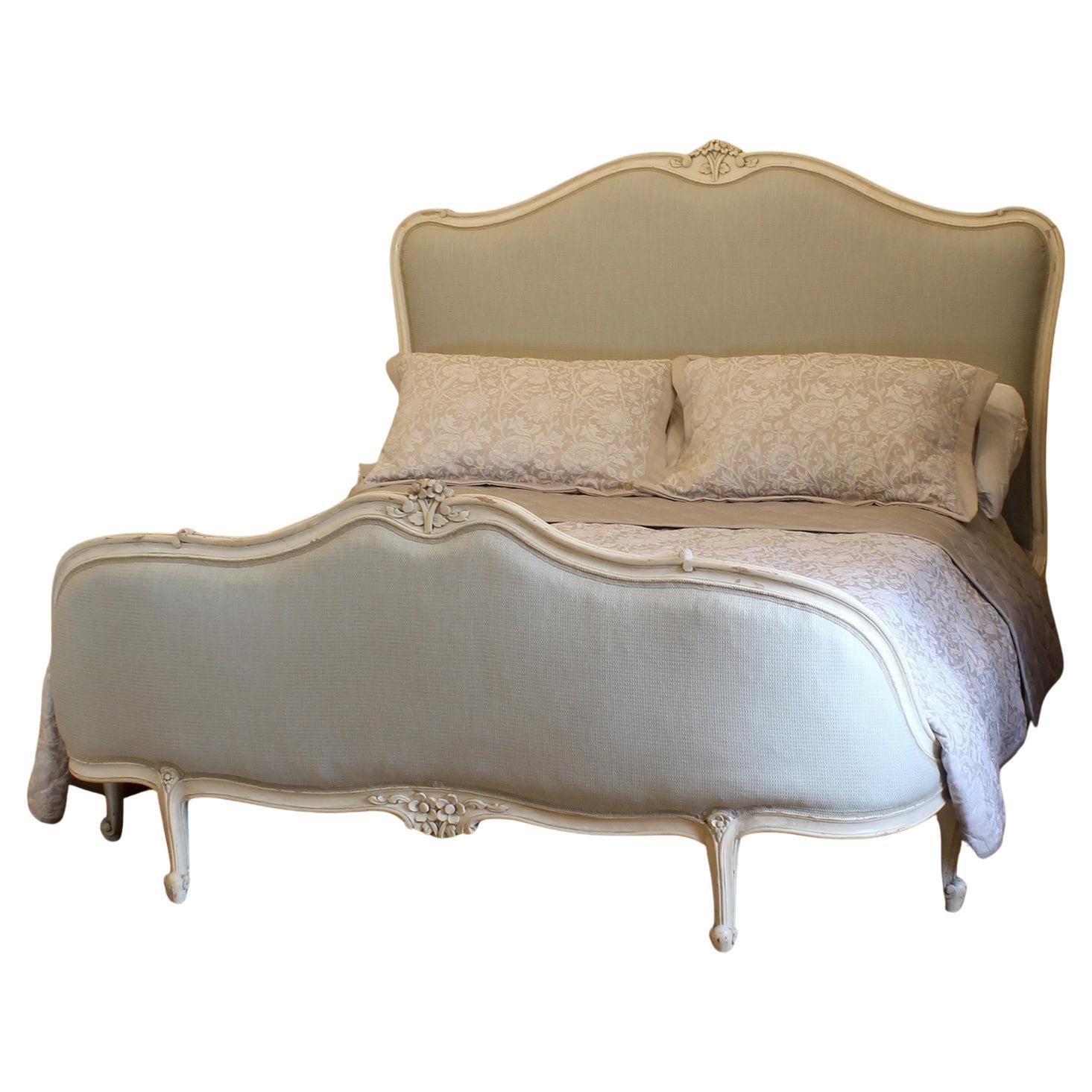 63" x 75" Mid-Twentieth Century Vintage Upholstered Bed WK199