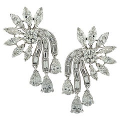 6.30 Carat Diamond Dangle Earrings 