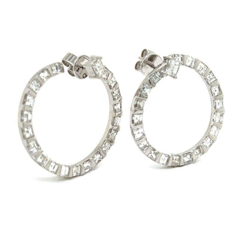 6.30 Carat Diamond Swirl Hoop Earrings

Introducing stunning diamond swirl hoop earrings, featuring unique asscher cuts of 6.30 carats. These earrings provide the perfect balance of brilliance and artistry, creating an eye-catching piece that stands