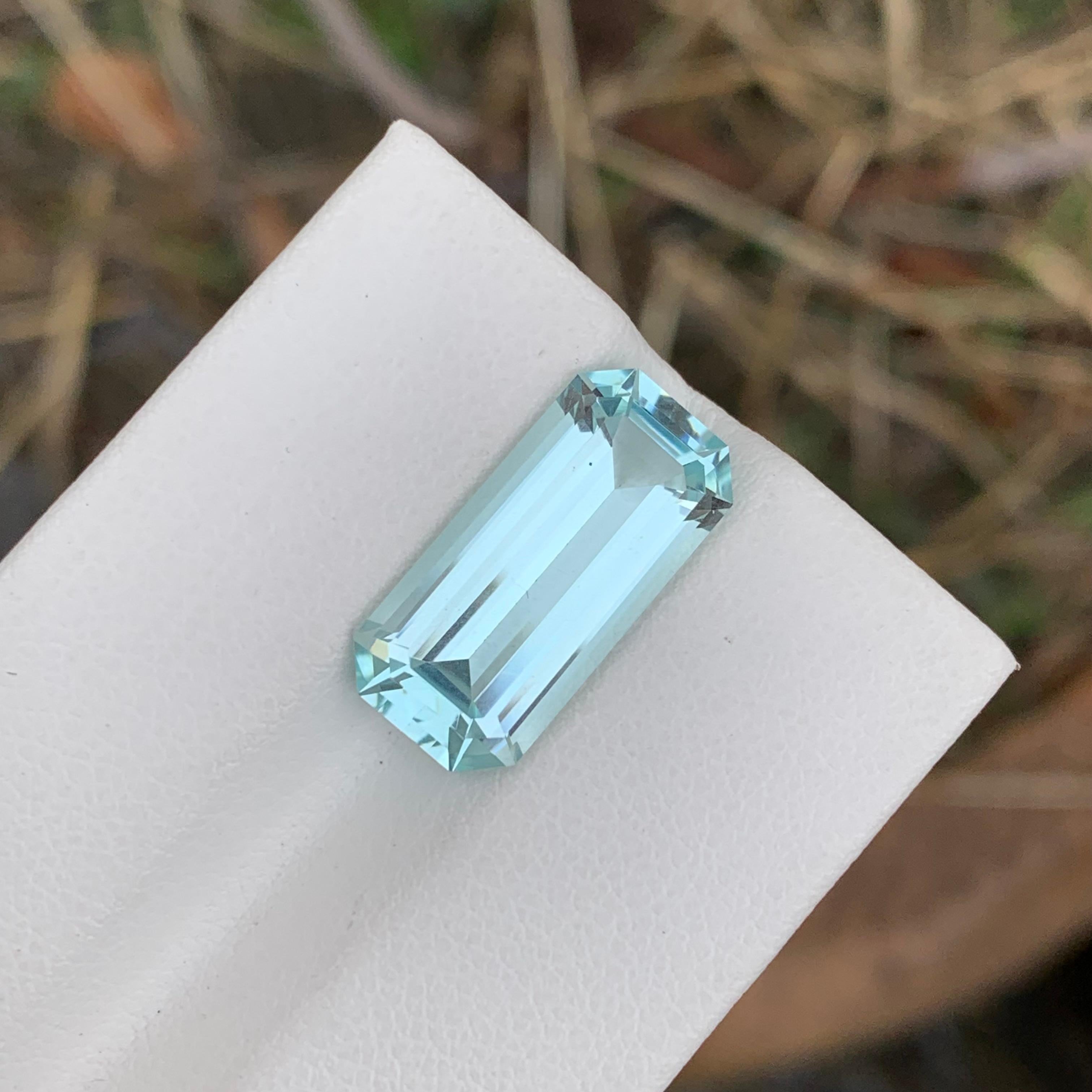 Loose Aquamarine
Weight: 6.30 Carat
Dimension: 17.4 x 8.3 x 5.8 Mm
Colour : Blue and white
Origin: Shigar Valley, Pakistan
Treatment: Non
Certificate : On Demand
Shape: Emerald

Aquamarine is a captivating gemstone known for its enchanting